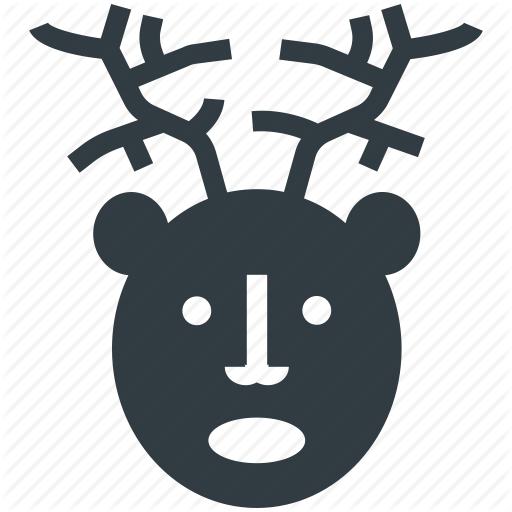Head,Deer,Reindeer,Font,Illustration