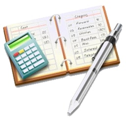 Financial Accounting Book. Accounting Ledger, E-business 