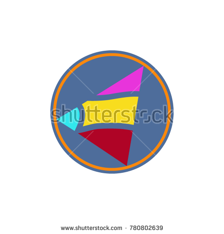 Vector Triangle Logo Icon Design Colorful Stock Vector 780802639 