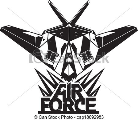 Air Force Navy Icon Airforce Vector Military Plane Or Fighter 