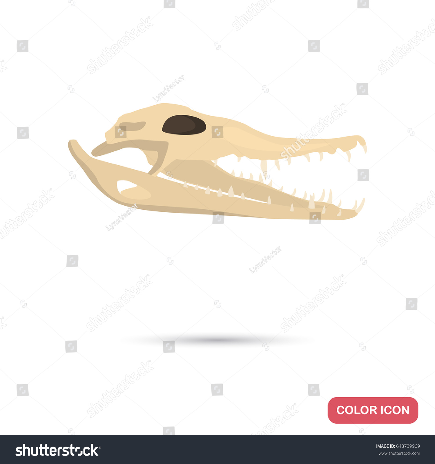 Crocodile Alligator Icon On White Background Stock Vector 