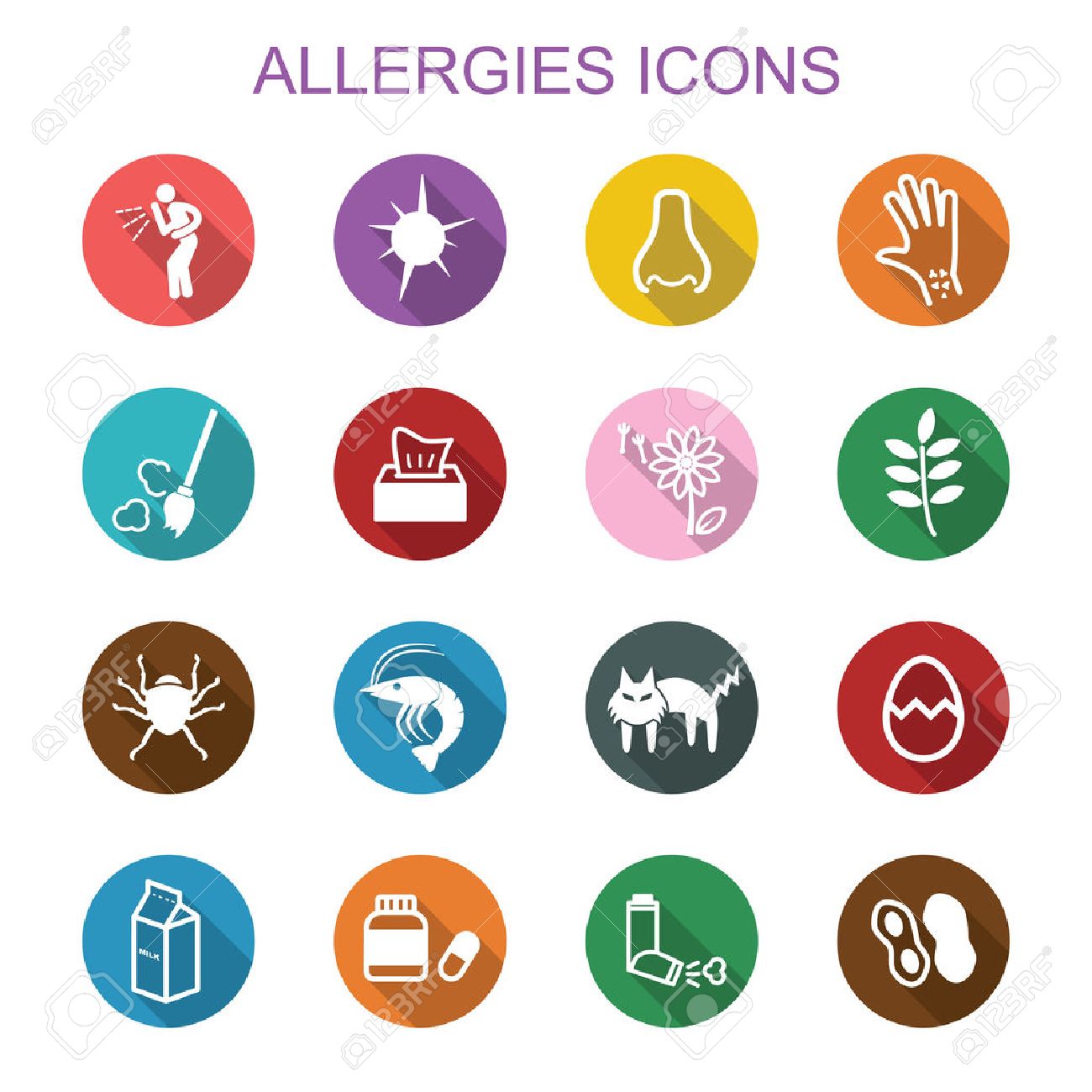 Allergies icons  Stock Vector  MSSA #63504703