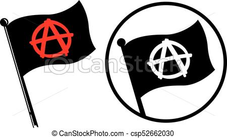 Anarchy symbol. Symbol of the anarchist movement, a capital 
