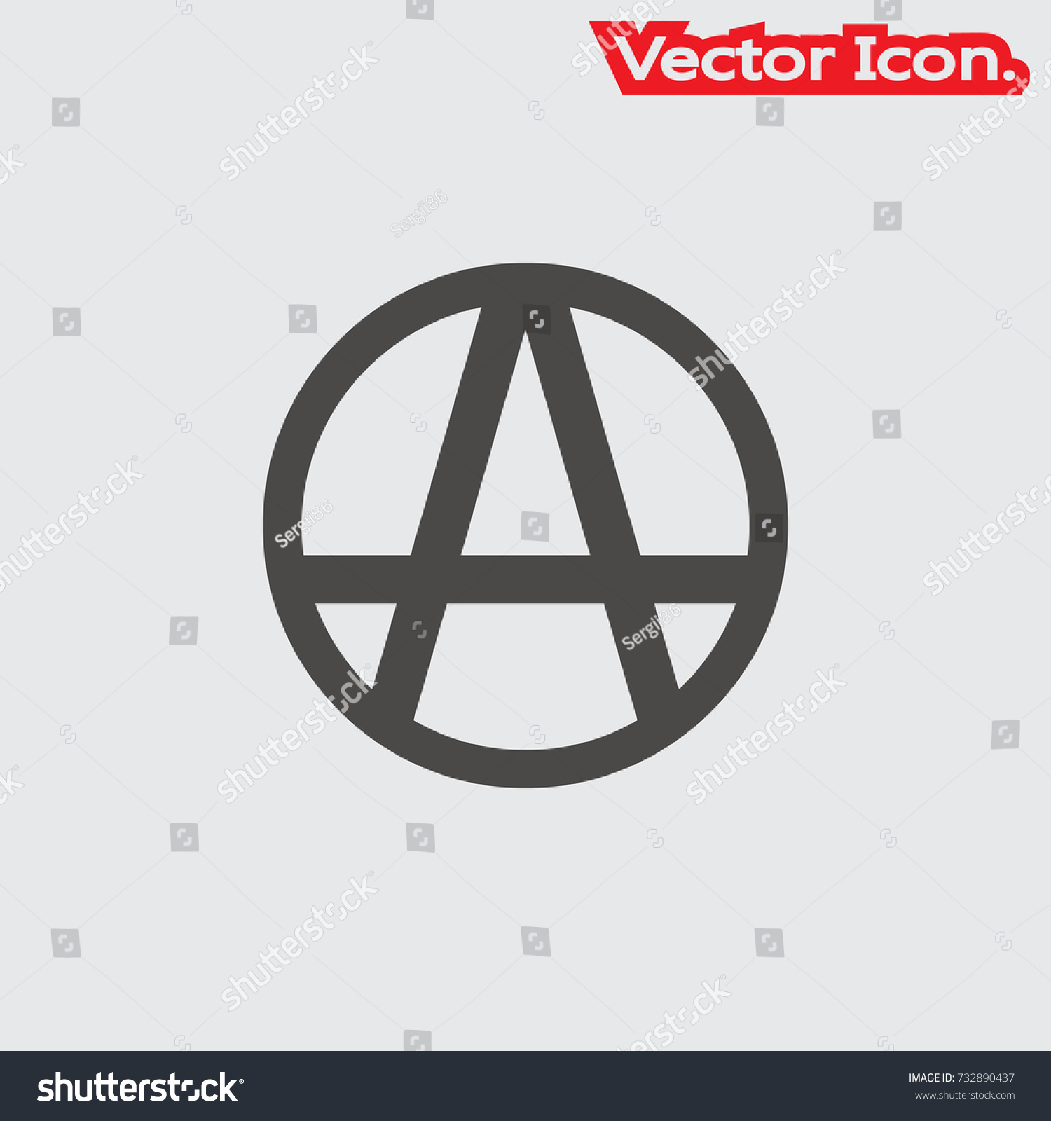 Anarchy Symbol Icon Vector Stock Vector 679415179 - 