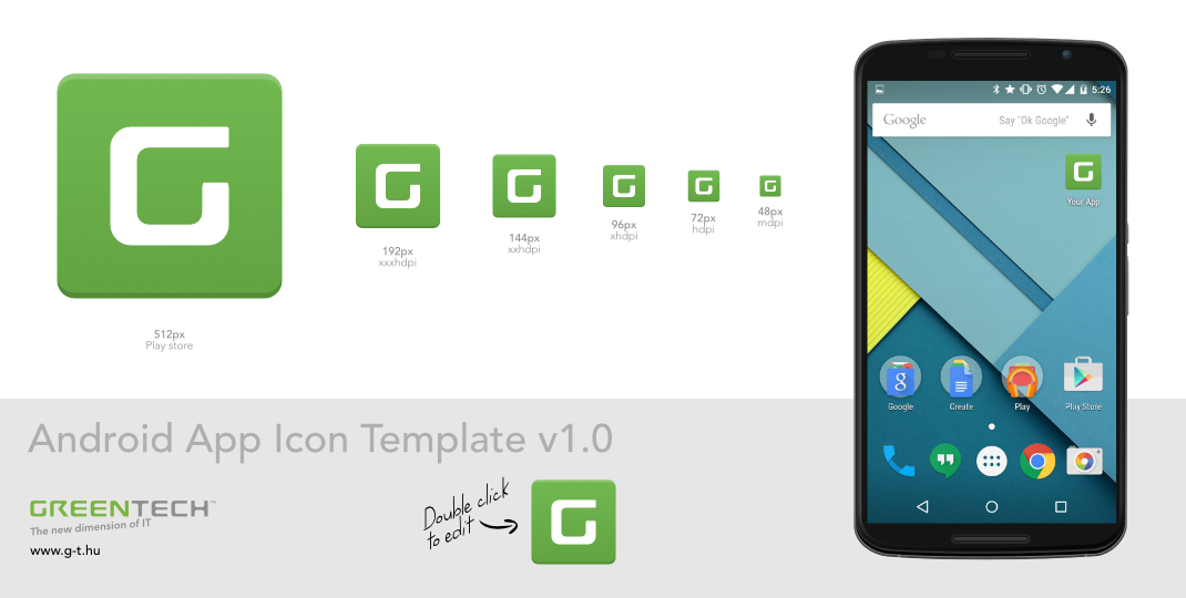 Google Play Icon Template  Android App Design  Sparktech Software
