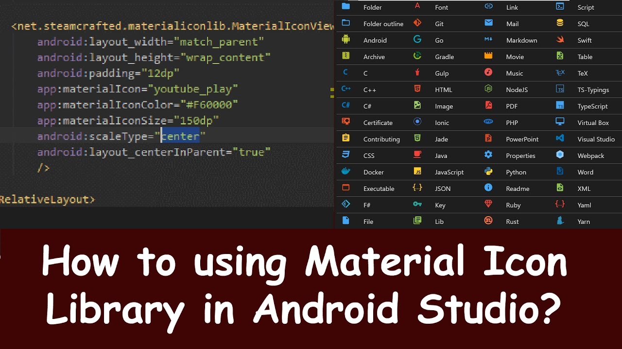 Tutorial] Android Material Icon Library  Rhesoft