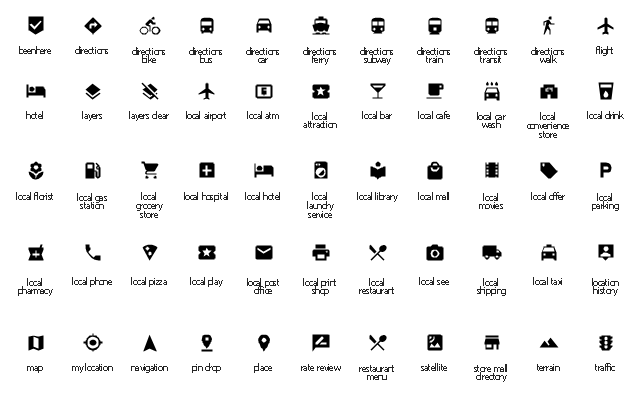 Design elements - Android system icons (maps)