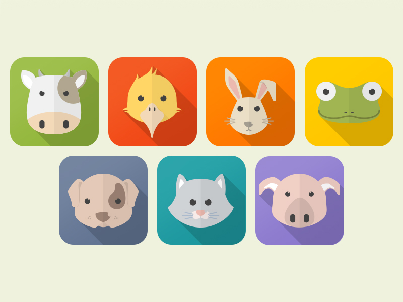 Animals icon set Vector | Free Download