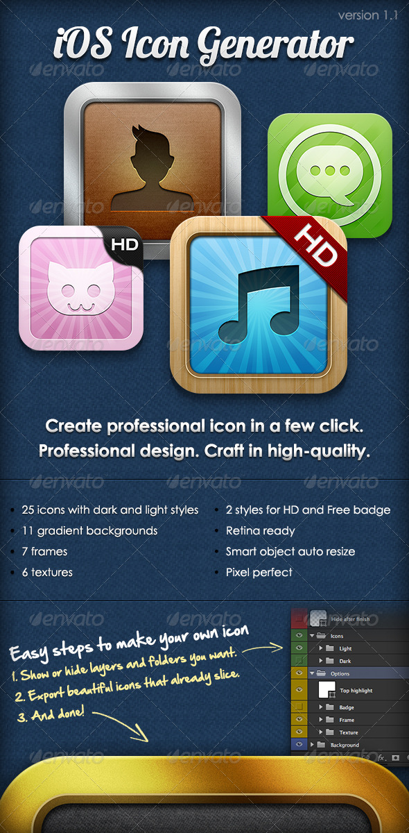 Free Icon Maker - Beautiful icons with a minimum of graphics 