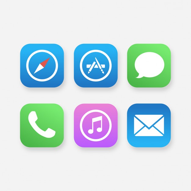 App icons in 3d style Vector | Free Download