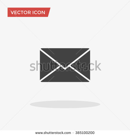 Envelope vector sketch icon isolated on background. Hand drawn 