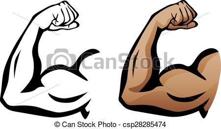 Strong bodybuilder biceps flex arm vector icon vector clip art 