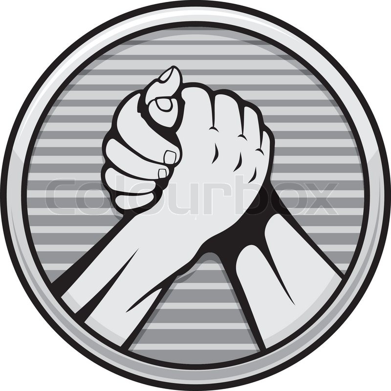 Armwrestling Handshake Icon Stock Vector 449222818 - 