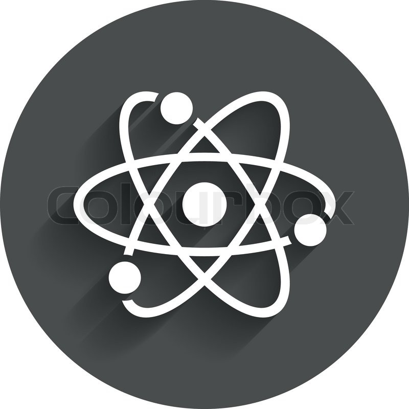 Atom Icon On White Background. Vector Illustration. Royalty Free 