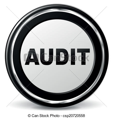 Audit icon business concept flat design Royalty Free Vector