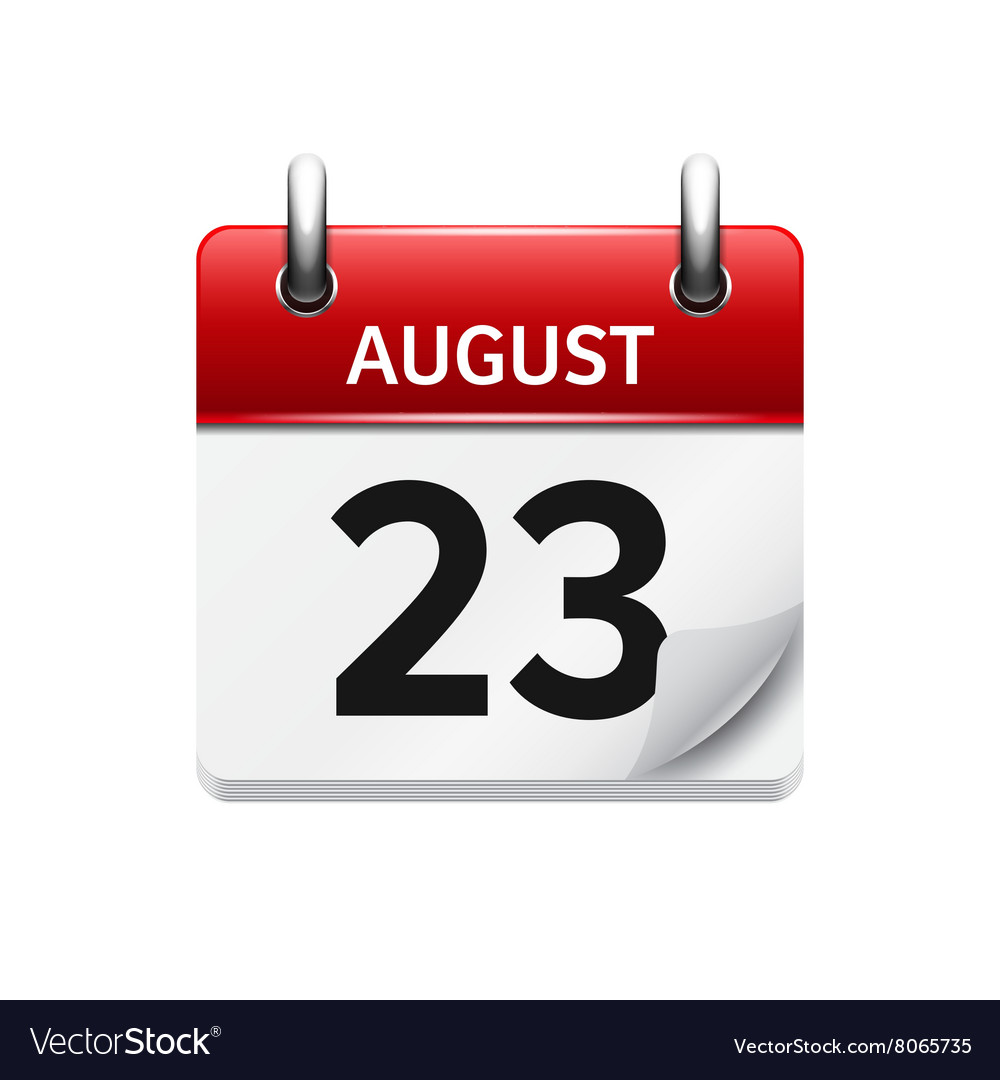 Calendar sign icon august month symbol Royalty Free Vector