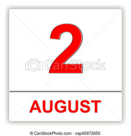 August 14 flat daily calendar icon Date Royalty Free Vector