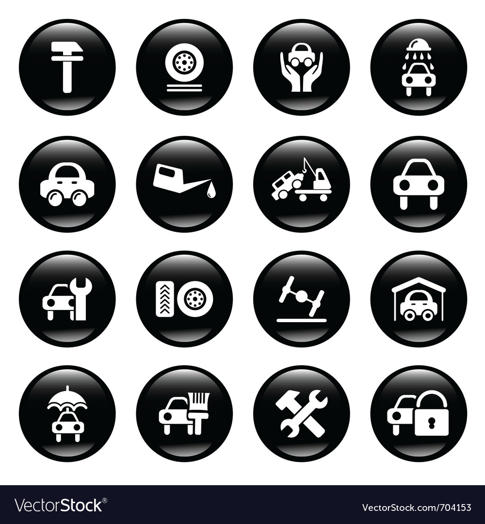 Auto Service Silhouette Icons http://www.rakkystock.com/icon 