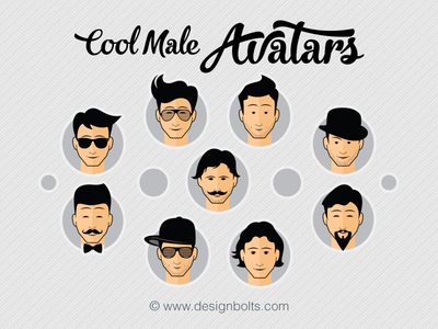 Free Flat Avatar Icons PSD | drawings | Icon Library | Avatar, Icons 