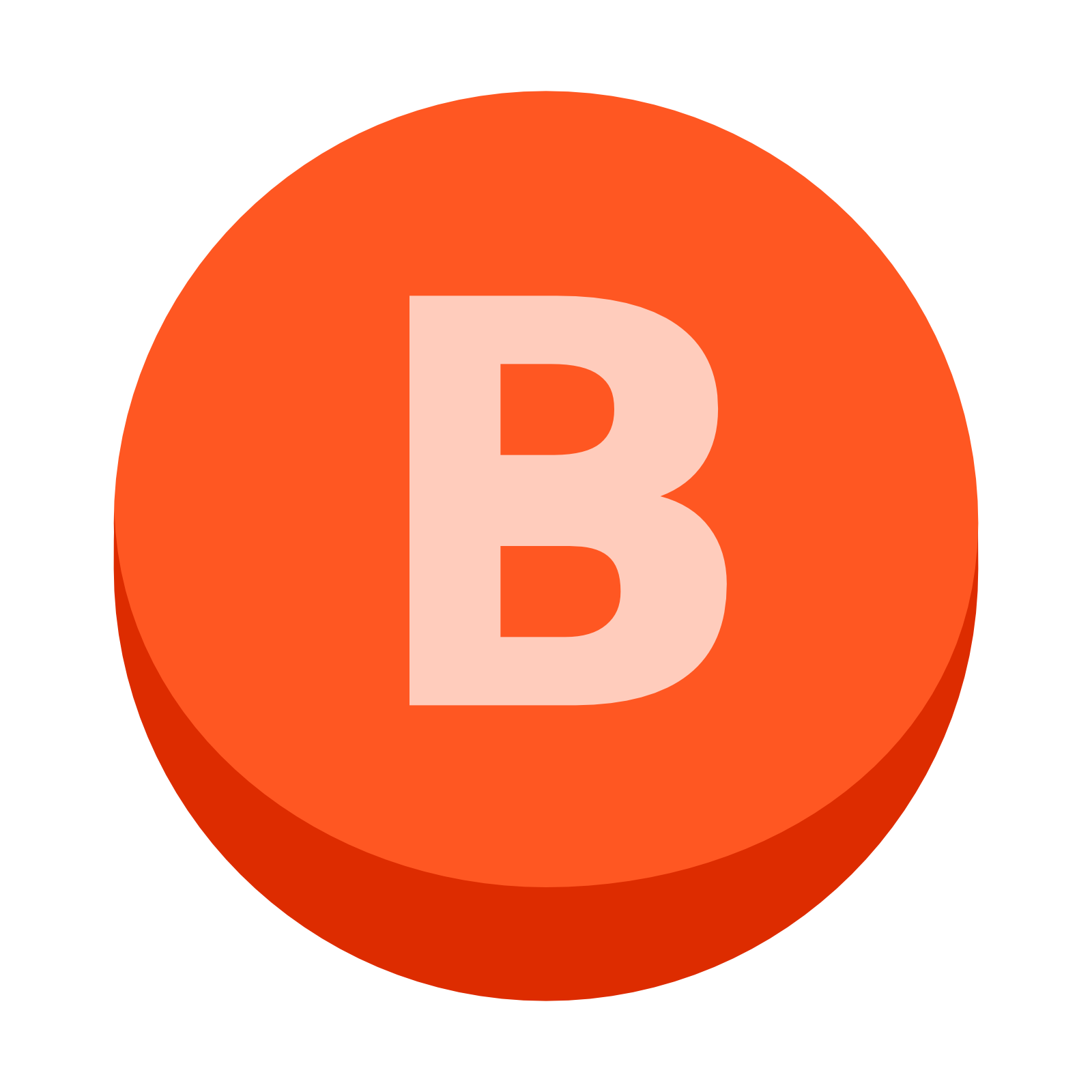 Icon b. Фавикон б. Б.У. icon. Оранжевый знак. Решения logo.