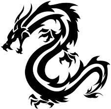 Dragon,Temporary tattoo,Clip art,Stencil,Illustration,Fictional character,Tattoo,Mythical creature,Black-and-white,Graphics