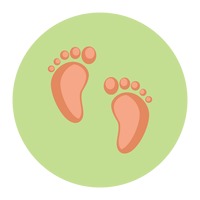 Baby feet icon stock vector. Illustration of little, infant - 83947828