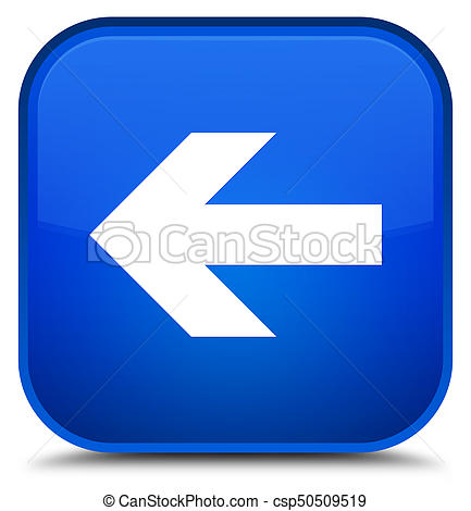 Back arrow icon special blue square button. Back arrow icon 