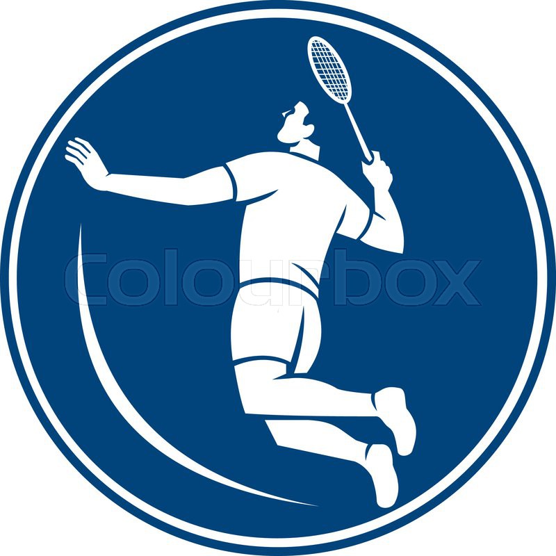 Badminton sport tournament male player silhouette 2. Good use for 