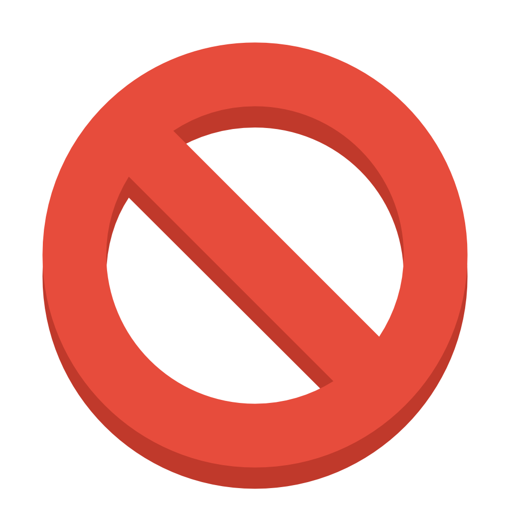 Sign ban Icon | Small  Flat Iconset | paomedia