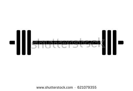 The Dumbbell Icon. Barbell Symbol. Flat Vector Illustration 