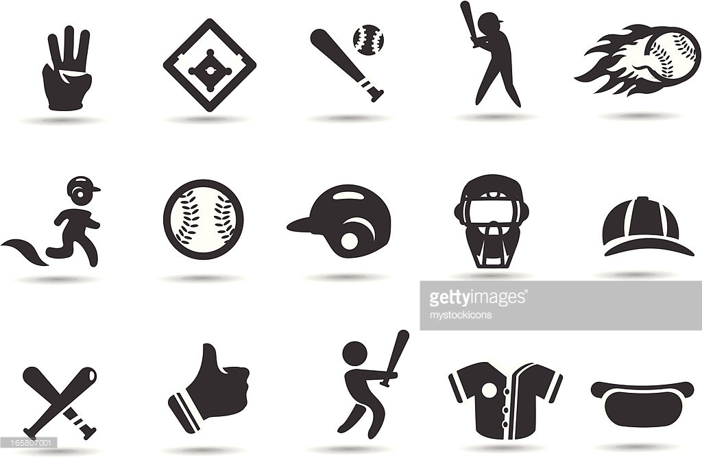 Vector vintage baseball icons. perfect for vintage or vectors 