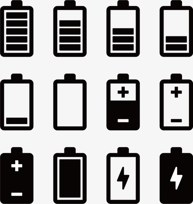 Battery with a bolt symbol Icons | Free Download
