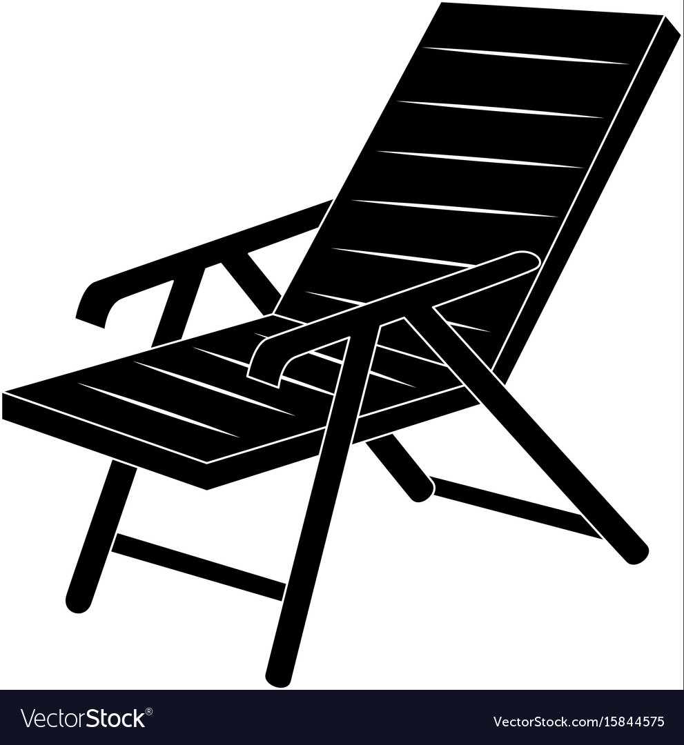 Travel Summer Beach Chair  Umbrella Illustration Icon Stock 
