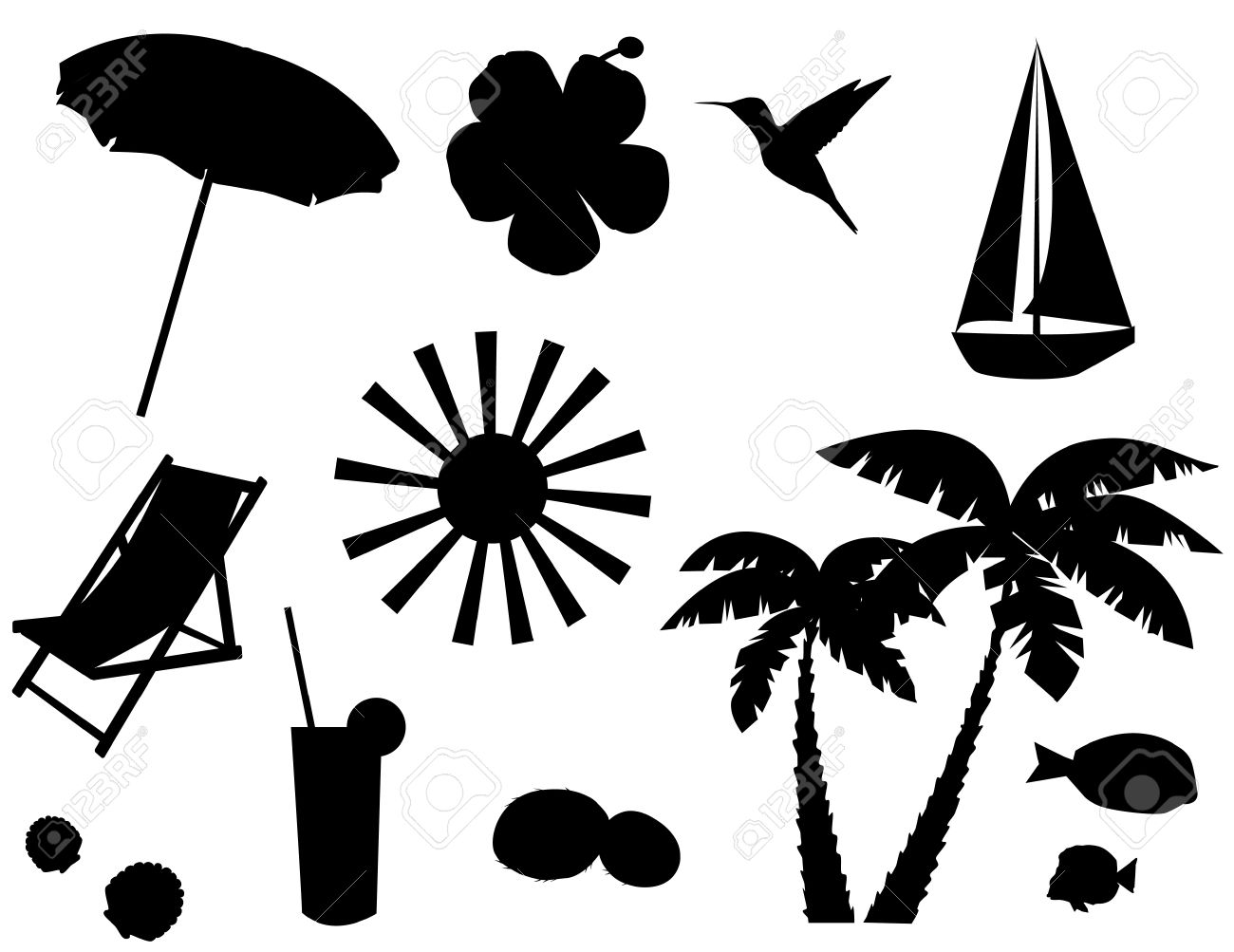 Summer-beach-vector-icons - Freepik-Tropical-Pin-25 | Tropical 