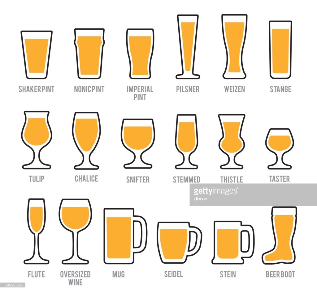 Beer Glasses Icon Set Vector Art | Getty Images