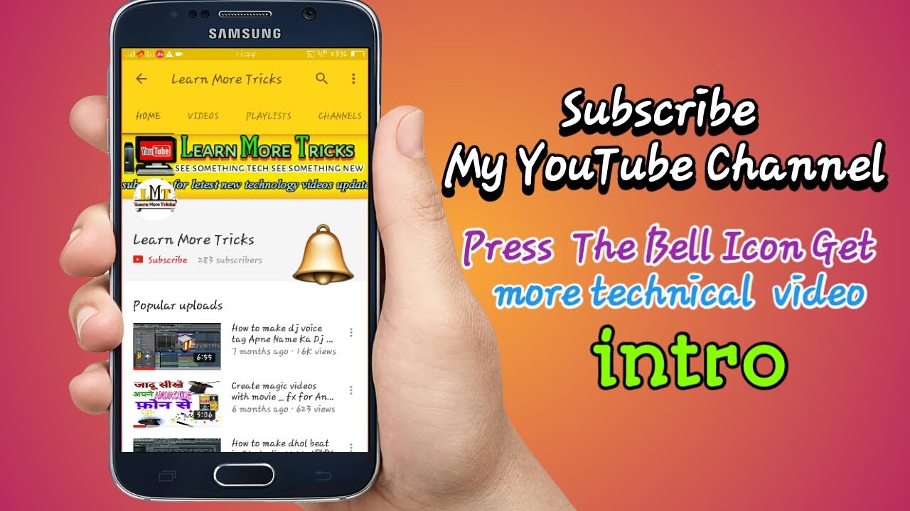 Create YouTube BELL ICON Intro | Like Technical Guruji in 10 