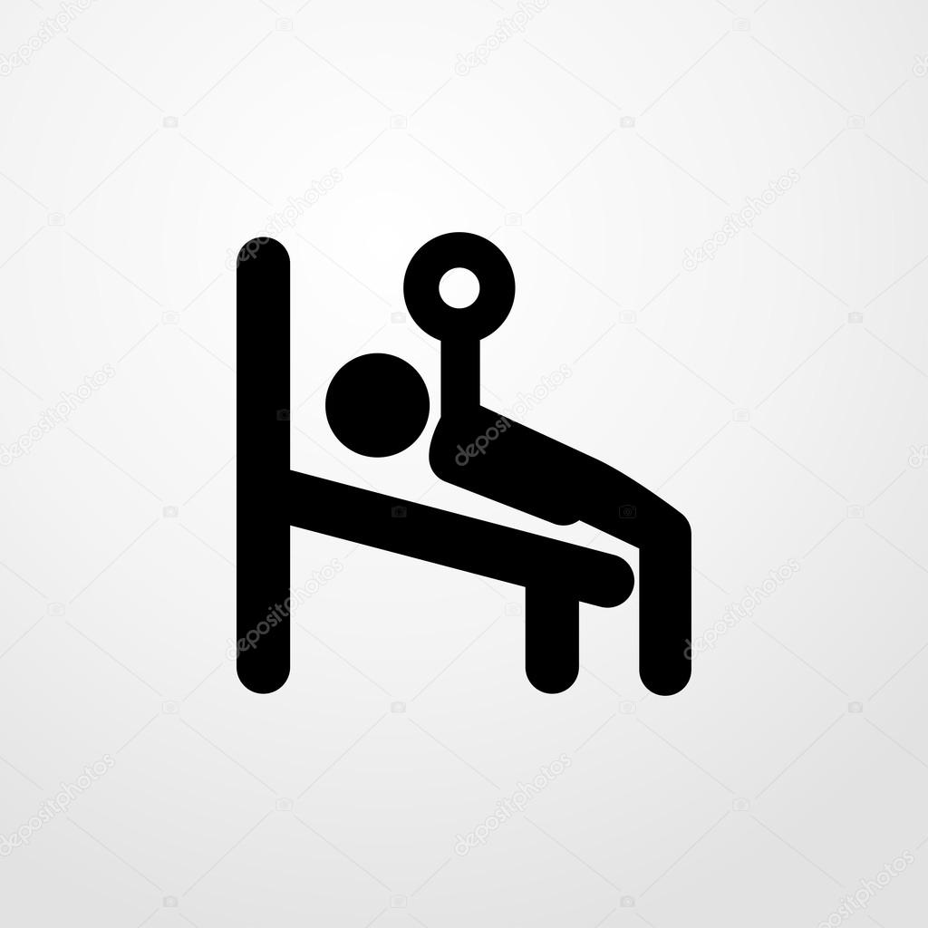 Weightlifting Bench Press Icon In Four Variations Vector 