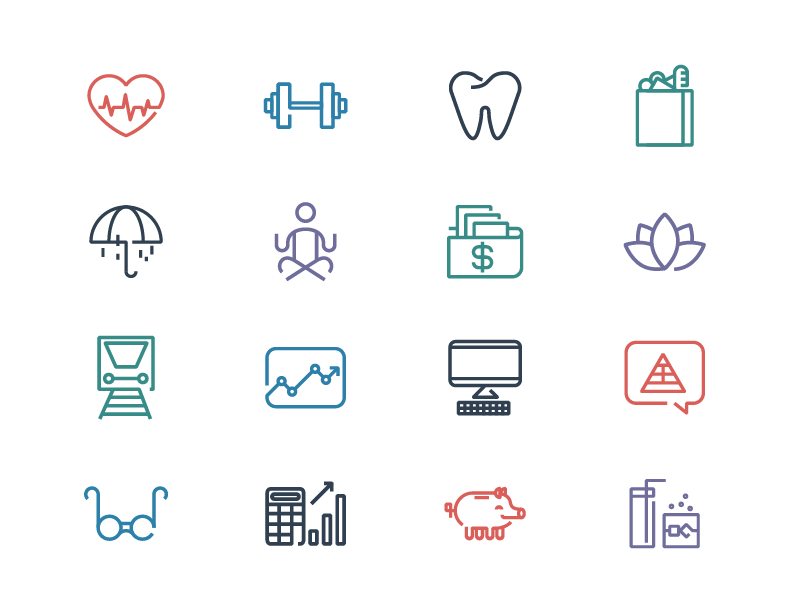 Employment Benefits Icon Collection - Download Free Vector Art 