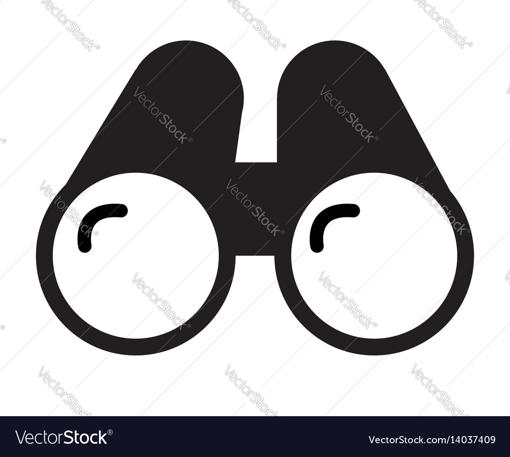 Illustration Binoculars Icon On White Background Stock Vector 