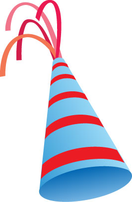 Flat design birthday hat icon vector illustration | Stock Vector 