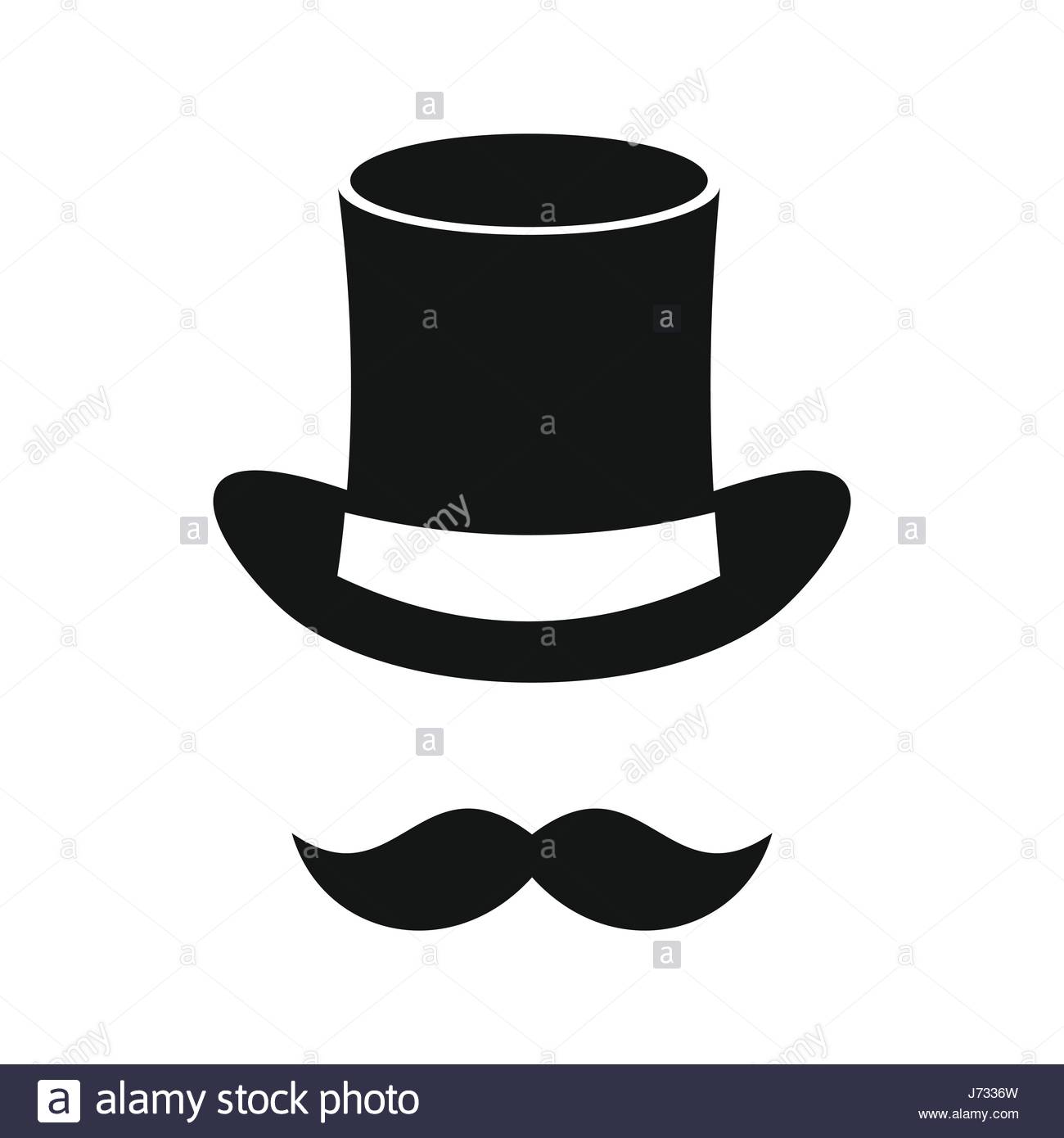 Man in black sunglasses and black hat simple icon | Stock Vector 