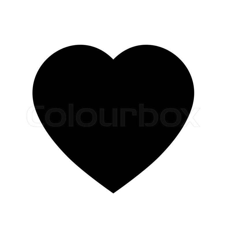Black Heart Icon Simple Illustration Black Stock Illustration 