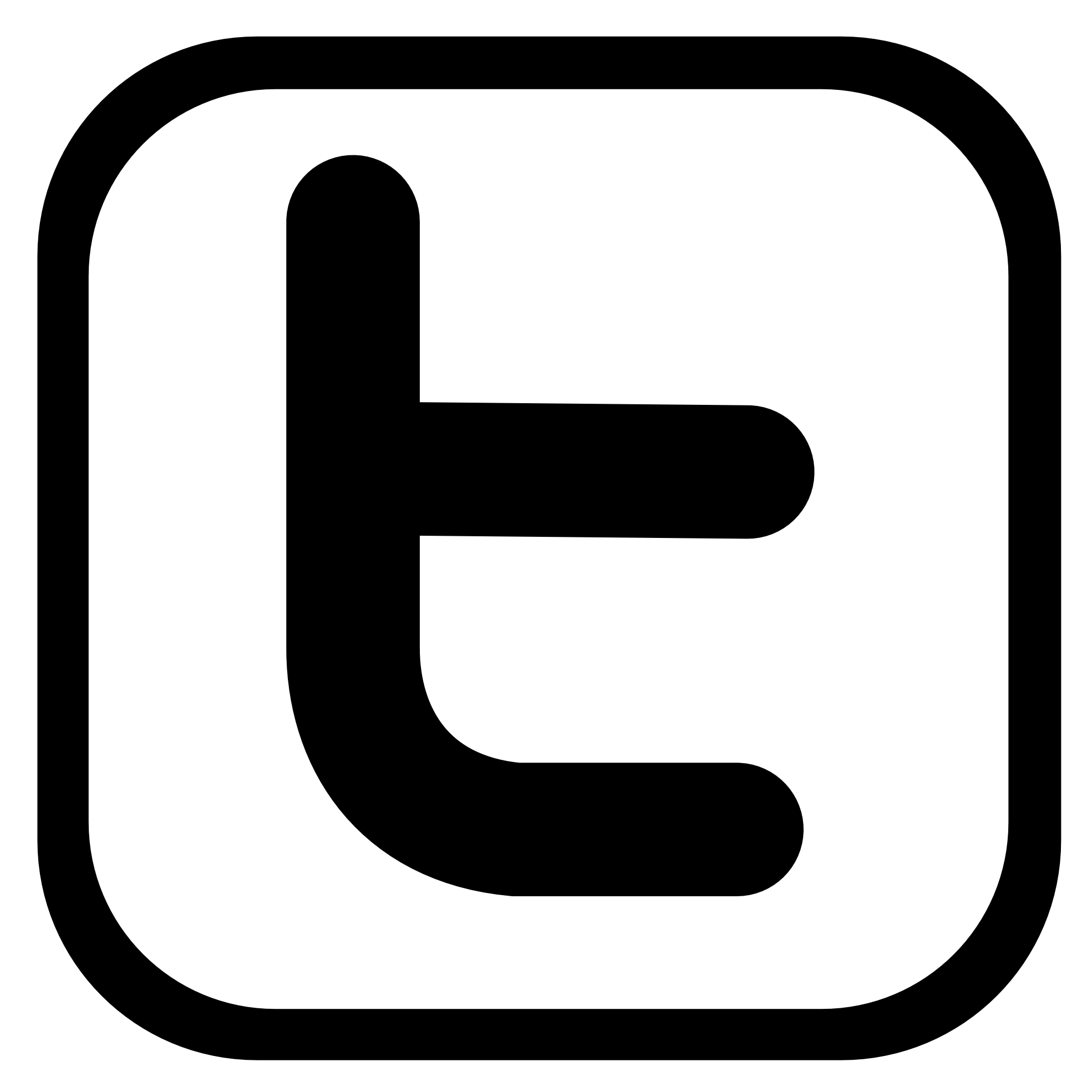 Black Twitter Icon Transparent Background Free Icons Library