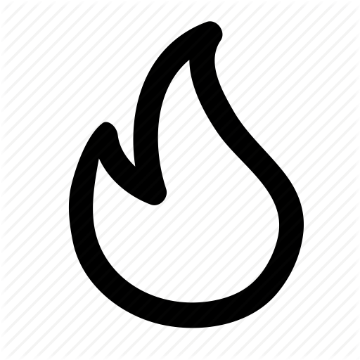 Simple symbolic flame (fire, blaze) icons Royalty Free Vector Clip 