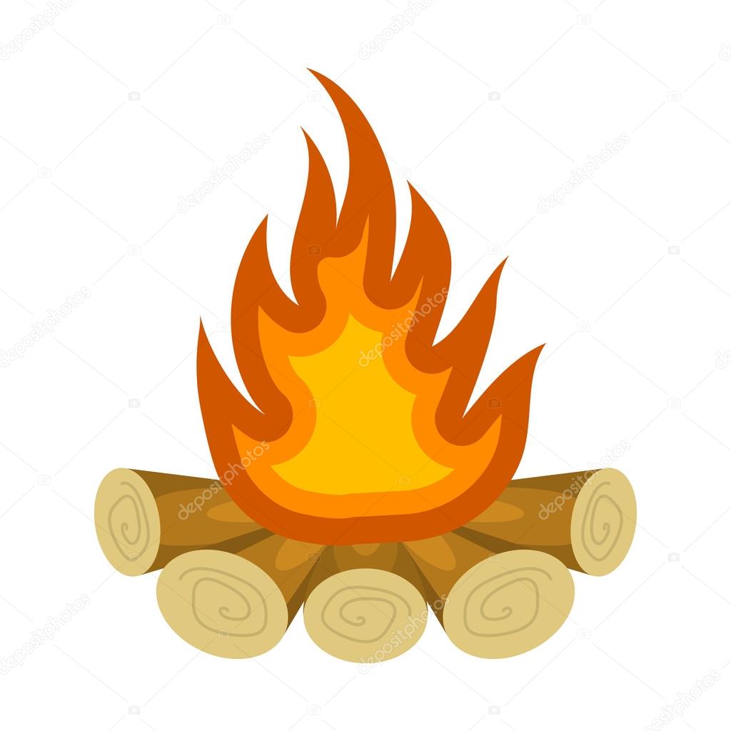 Bonfire colorful icon  Stock Vector  helloweenn #111920582