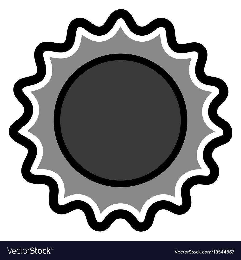 Beer bottle cap black symbol - illustration for the web vectors 