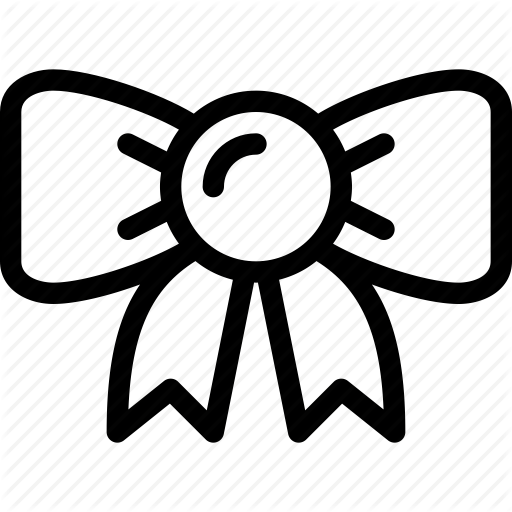 Black and white ribbon bow icon. PNG with transparent background. 22608726  PNG