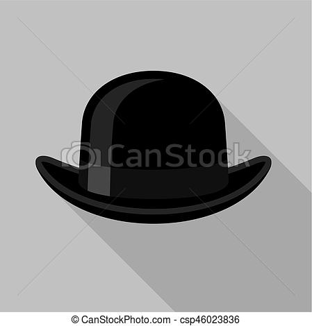 Abstract Hipster Silhouette With Bowler Hat, Monocle, Mustache 