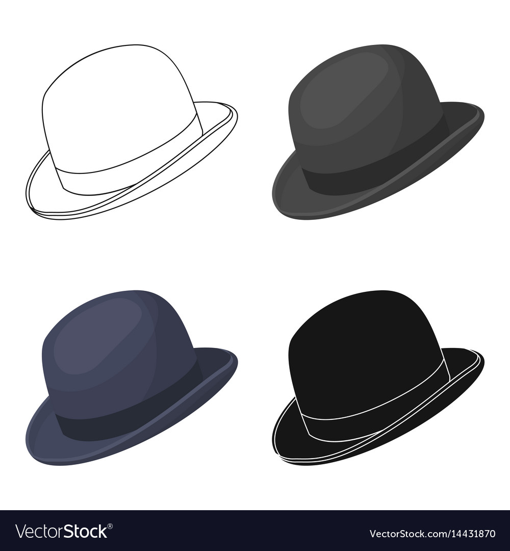 Bowler hat icon in black style isolated on white Vector Image