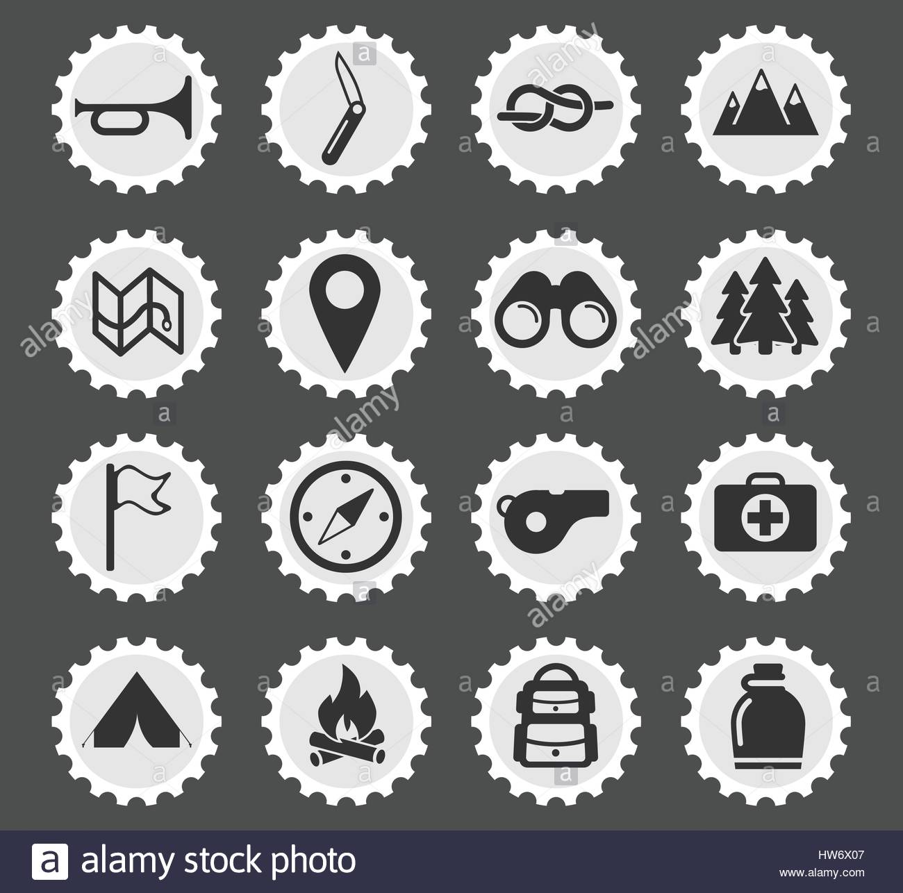 Boy Scout Icon Set - Download Free Vector Art, Stock Graphics  Images
